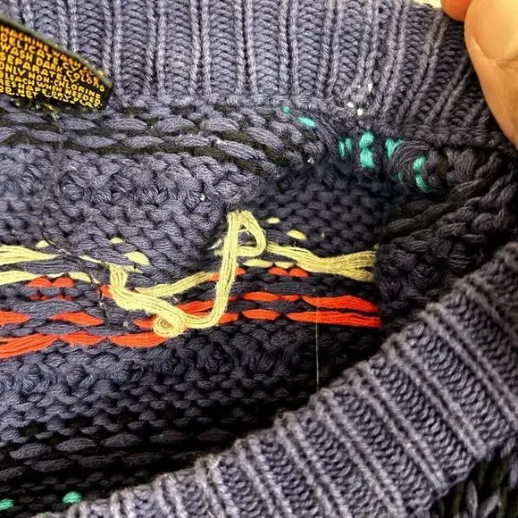 Vintage Eddie Bauer Sweater Women's L Bold Patterned Outdoor Layers - Picture 4 of 16